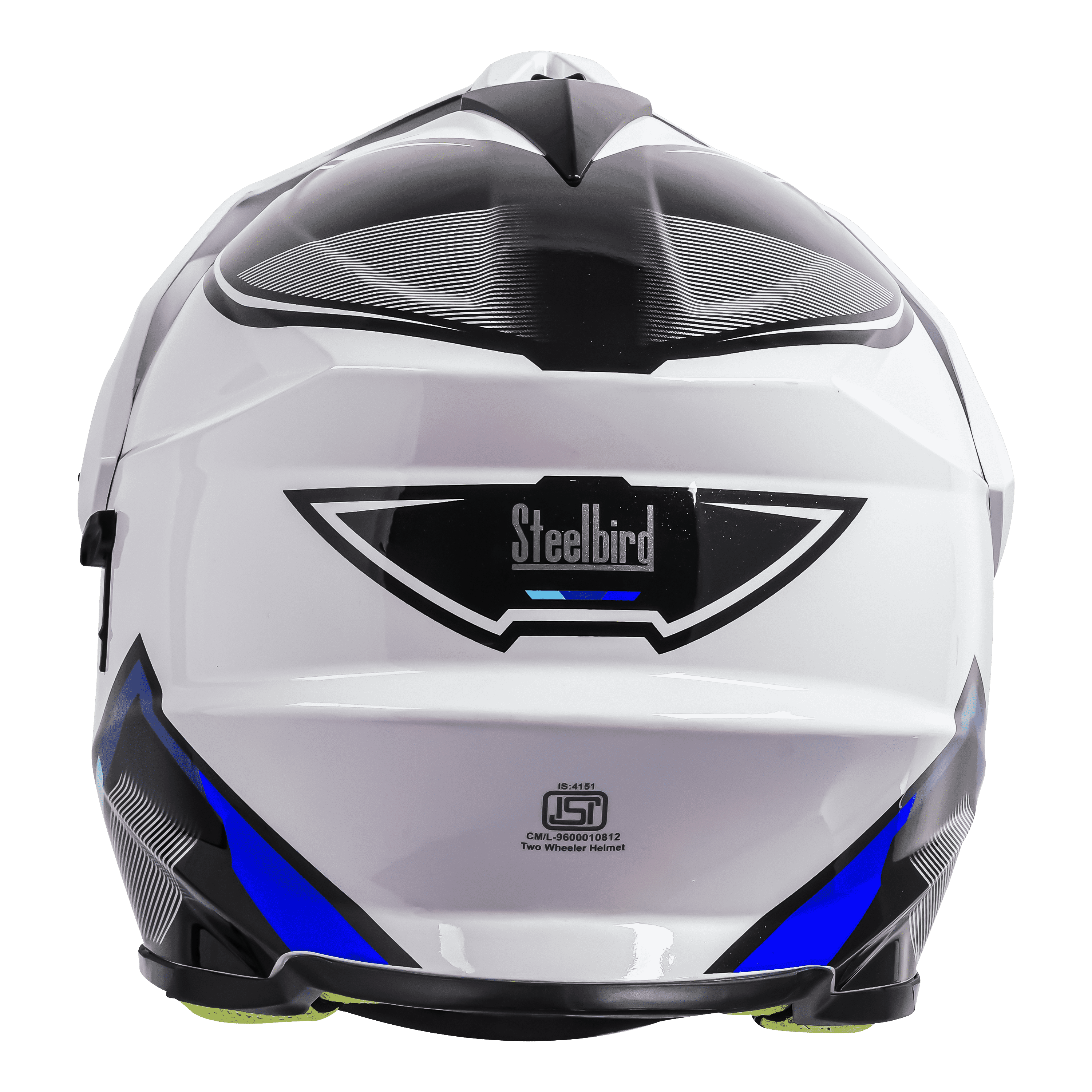 SBH-13 ISS RACER GLOSSY WHITE WITH BLUE